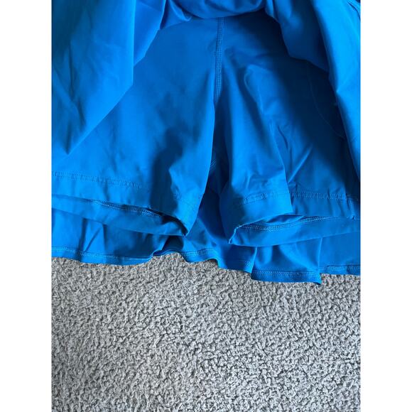 Lands End Skort 1X Pull On Ruffle Layer Blue Stretch Athletic Golf Tennis Prep - Picture 3 of 11